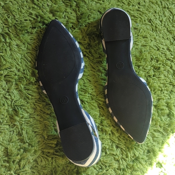 Navy and white striped nautical ballet flats, Merona, size 6 1/2 - Picture 4 of 4